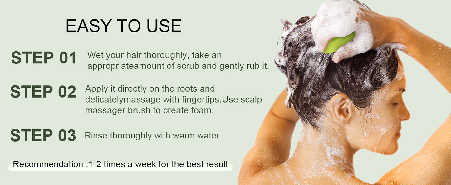 Tgideas Sea Salt Scalp Scrub with Rosemary, Argan Oil & Mint - Natural Exfoliating Shampoo to Control Dandruff, Volumize Roots & Deeply Hydrate - Unisex 8.72 oz with Silicone Scalp Massager