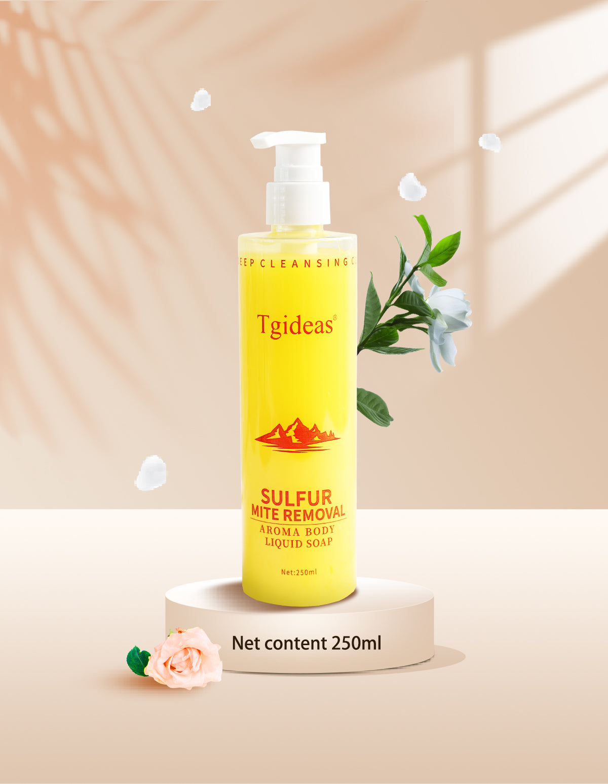 Tgideas Sulfur Soap Body Wash & Shower Gel, Refreshing Body Wash - Gentle Daily Cleanse, Effective Cleansing & Hydrating Care for Dry Skin - For Men and Women