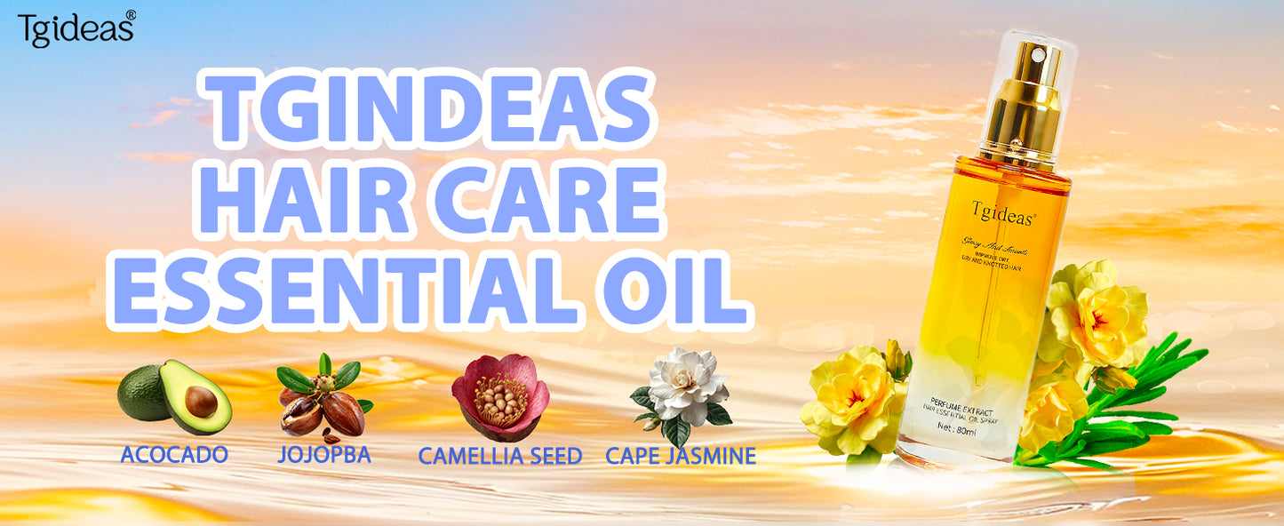 Tgideas Clear Hair Oil Spray Leave-In Conditioner with Jojoba Oil and Shea Butter - Detangles, Styles and Moisturizes