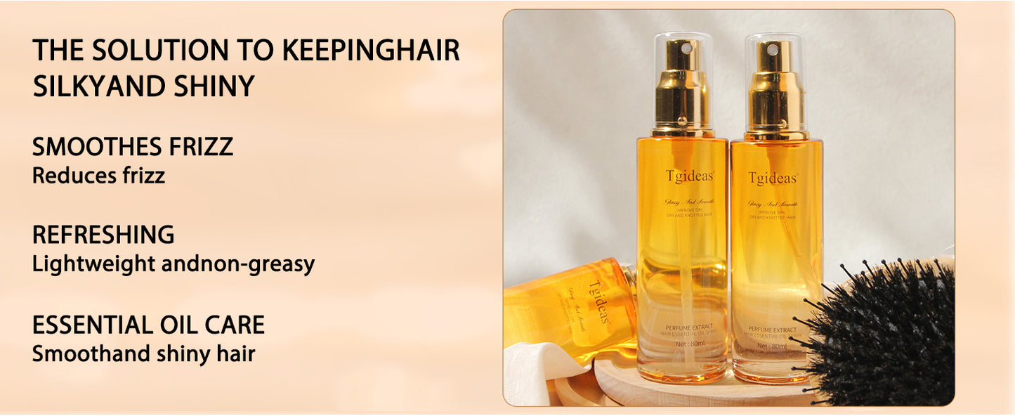 Tgideas Clear Hair Oil Spray Leave-In Conditioner with Jojoba Oil and Shea Butter - Detangles, Styles and Moisturizes