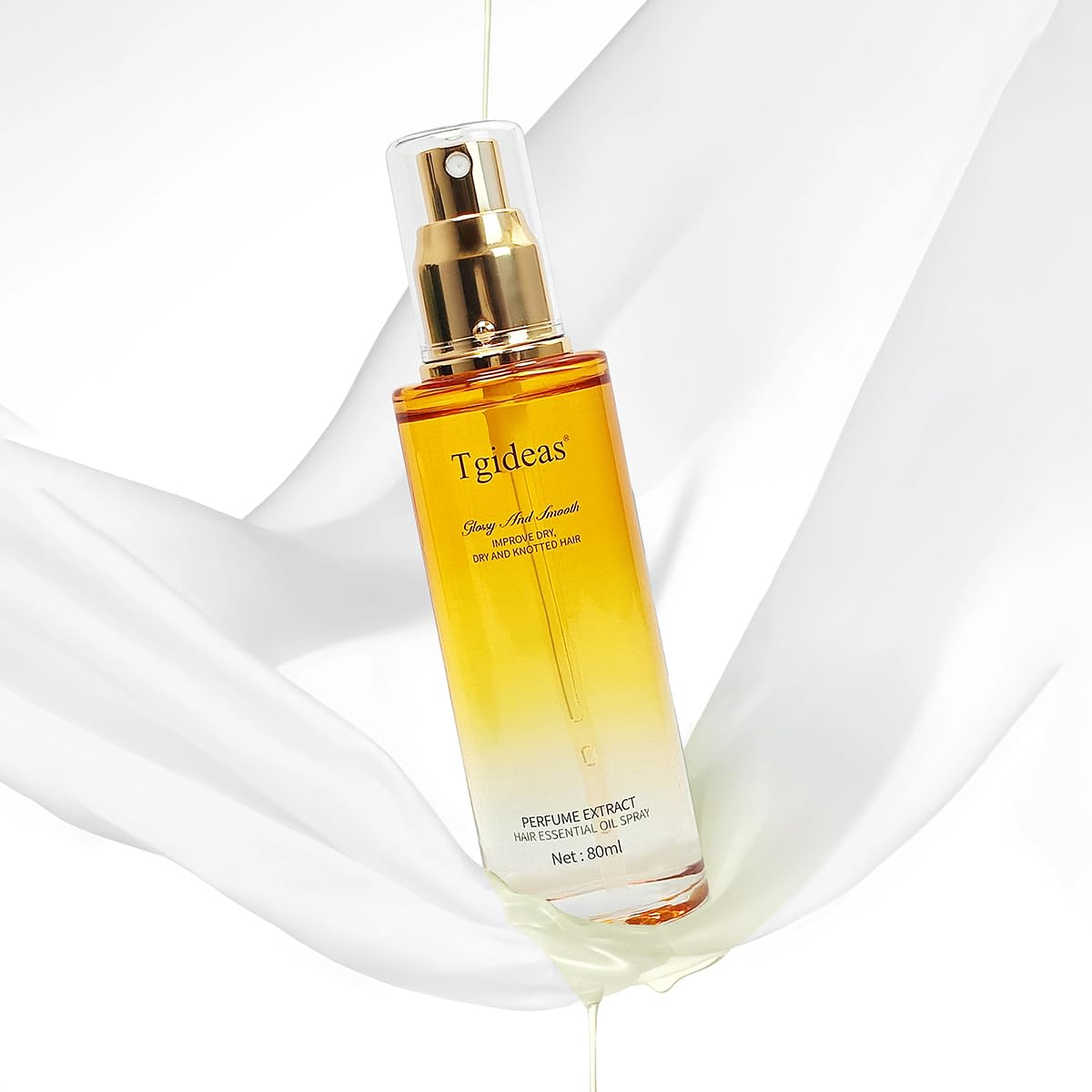 Tgideas Clear Hair Oil Spray Leave-In Conditioner with Jojoba Oil and Shea Butter - Detangles, Styles and Moisturizes