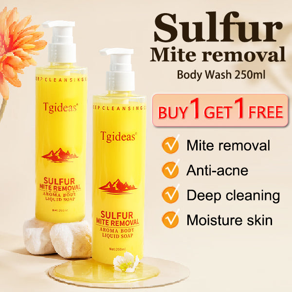 Tgideas Sulfur Soap Body Wash & Shower Gel, Refreshing Body Wash - Gentle Daily Cleanse, Effective Cleansing & Hydrating Care for Dry Skin - For Men and Women