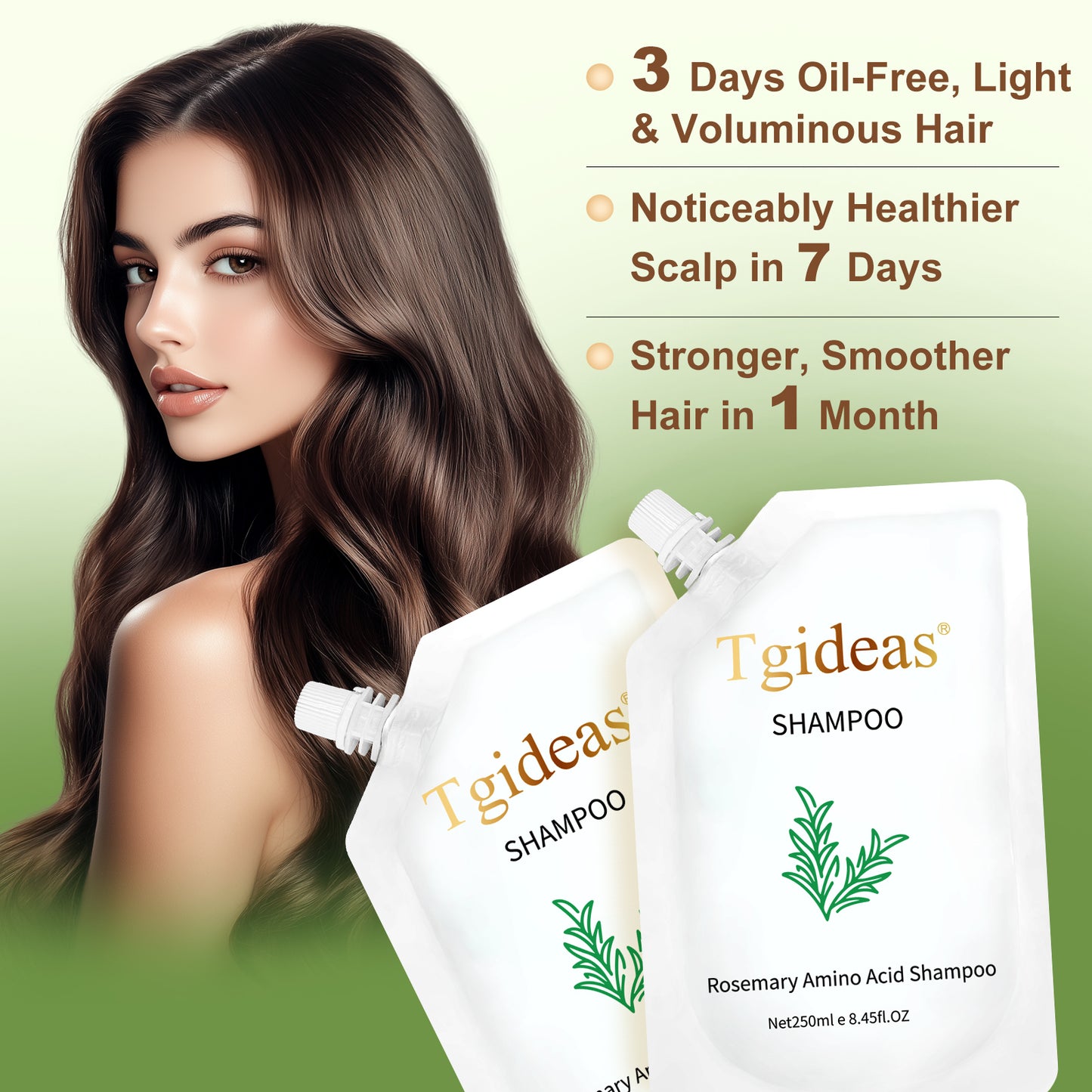 Rosemary Amino Acid Shampoo, Hair Growth Shampoo for Thinning Hair Women and Men Hair Loss, Zinc PCA Thicken & Strengthen Scalp with Hydrolyzed Silk 8.45 fl.oz - 2 Packs