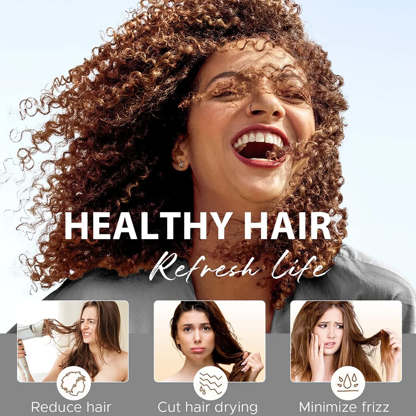 Tgideas Clear Hair Oil Spray Leave-In Conditioner with Jojoba Oil and Shea Butter - Detangles, Styles and Moisturizes