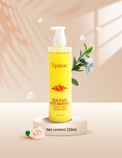 Tgideas Sulfur Soap Body Wash & Shower Gel, Refreshing Body Wash - Gentle Daily Cleanse, Effective Cleansing & Hydrating Care for Dry Skin - For Men and Women