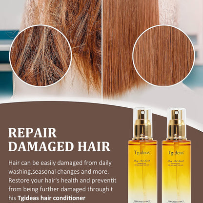 Tgideas Clear Hair Oil Spray Leave-In Conditioner with Jojoba Oil and Shea Butter - Detangles, Styles and Moisturizes