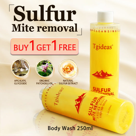 Tgideas Sulfur Soap Body Wash & Shower Gel, Refreshing Body Wash - Gentle Daily Cleanse, Effective Cleansing & Hydrating Care for Dry Skin - For Men and Women