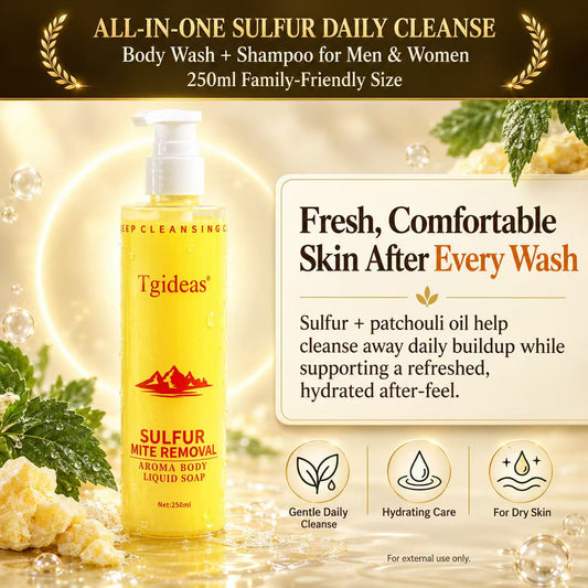 Tgideas® All-in-One Sulfur Body Wash & Shampoo