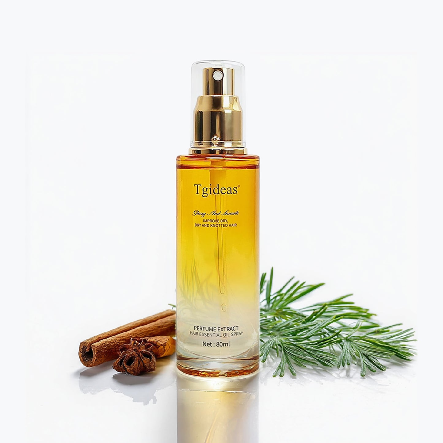 Tgideas Clear Hair Oil Spray Leave-In Conditioner with Jojoba Oil and Shea Butter - Detangles, Styles and Moisturizes